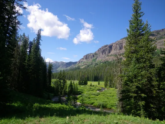 View from camp 3P3, Yellowstone National Park Yellowstone, Pebble Creek